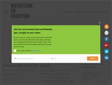 Tablet Screenshot of nutritiontofruition.com